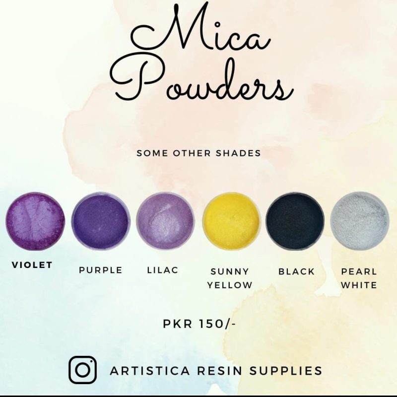 mica powder, resin mica powder, metallic pigment, pearlescent pigment, craft mica powder, candle mica powder, soap mica powder, DIY art supplies, mica powder pack of 6