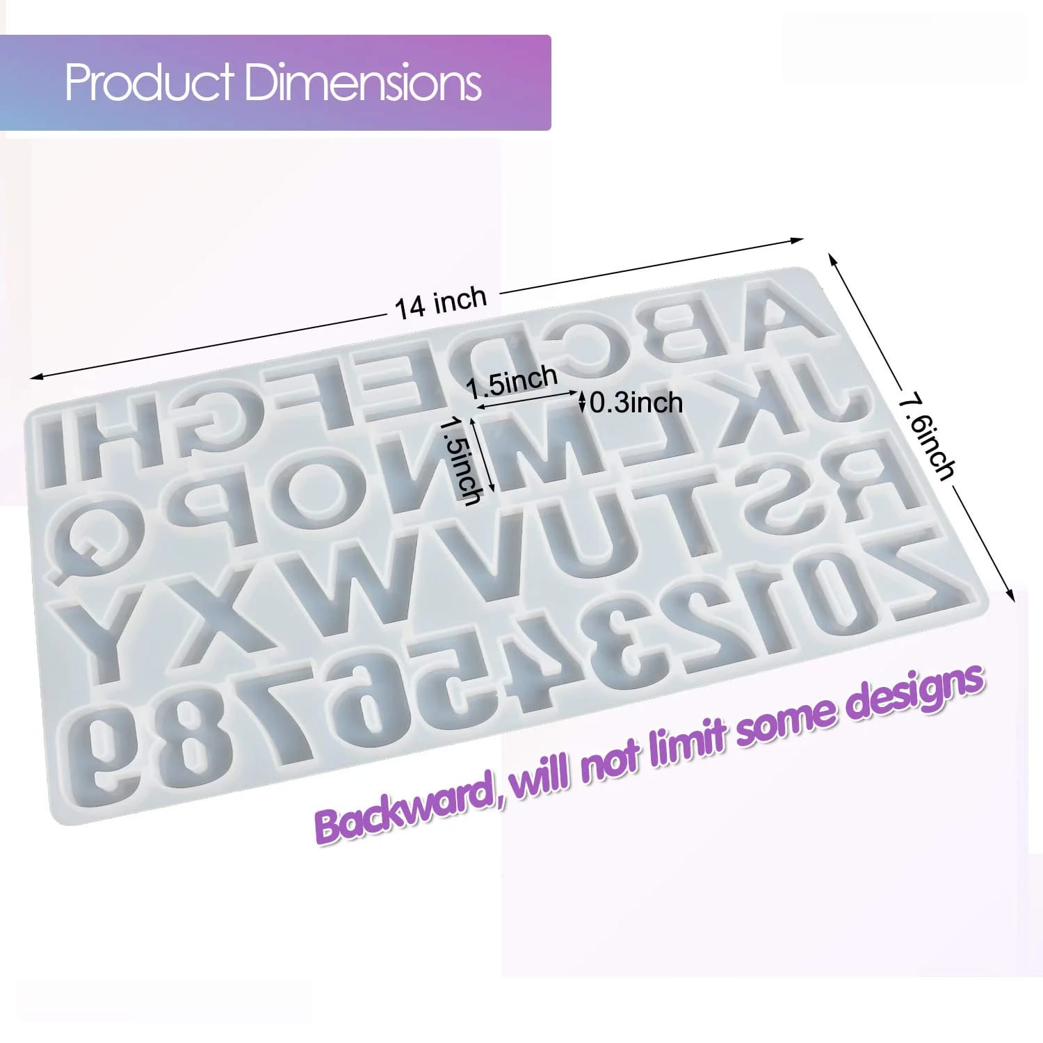 Alphanumeric Silicon Mold - Image 4