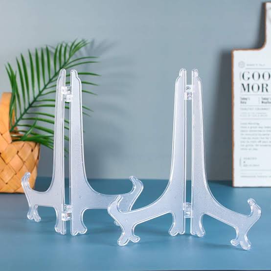 Clear Plastic Easel Stand For Art Display (Pack of 2 pcs)