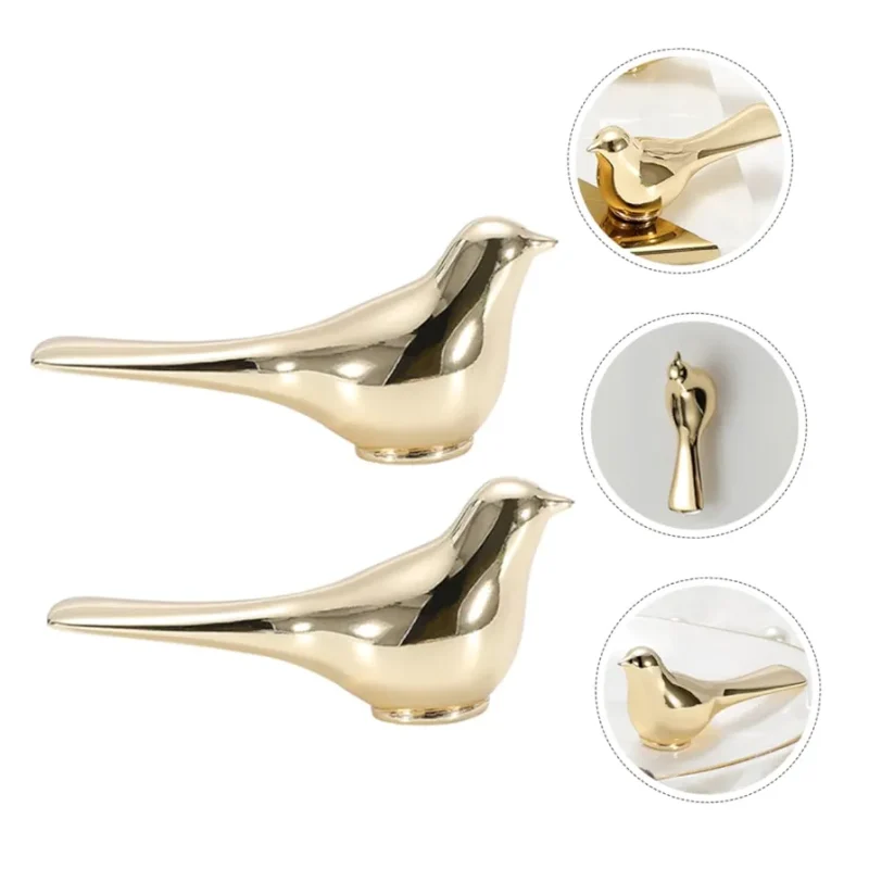 2 Pcs Bird Shaped Drawer Handle Cupboard Knob Cabinet Pull