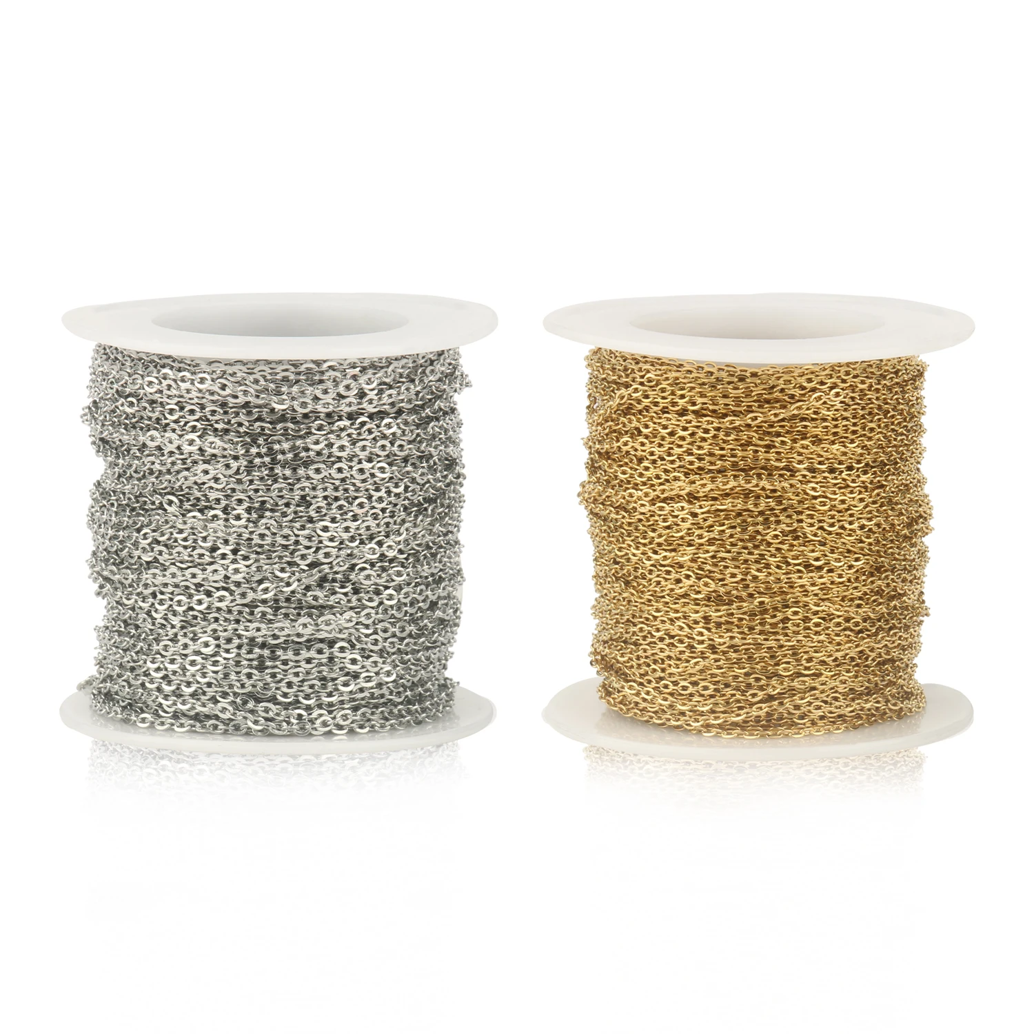 Link Chains Silver Golden Link 5 meter (1.5mm, 2mm) - Image 2