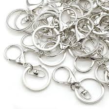 Lobster Clasps Keyring Keychain Holder, Silver , Golden, Rosegold (10 Pcs )