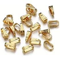Stainless Steel Bail Clasp Golden Buckle (10 pcs )