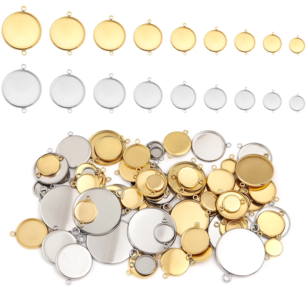 Double loop Bracelet Bezel Pendant (12 mm to 20 mm)