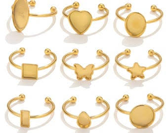 Stainless Steel Ring Base Golden