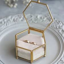 Hexagon Clear Glass Ring Holder (Pair) - Image 3