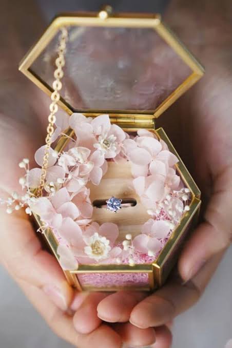 Hexagon Clear Glass Ring Holder (Pair) - Image 6