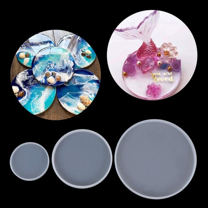 Circle Plain Round Silicon Mold Small Medium Large  ( 3 , 4 , 7.5 inch )