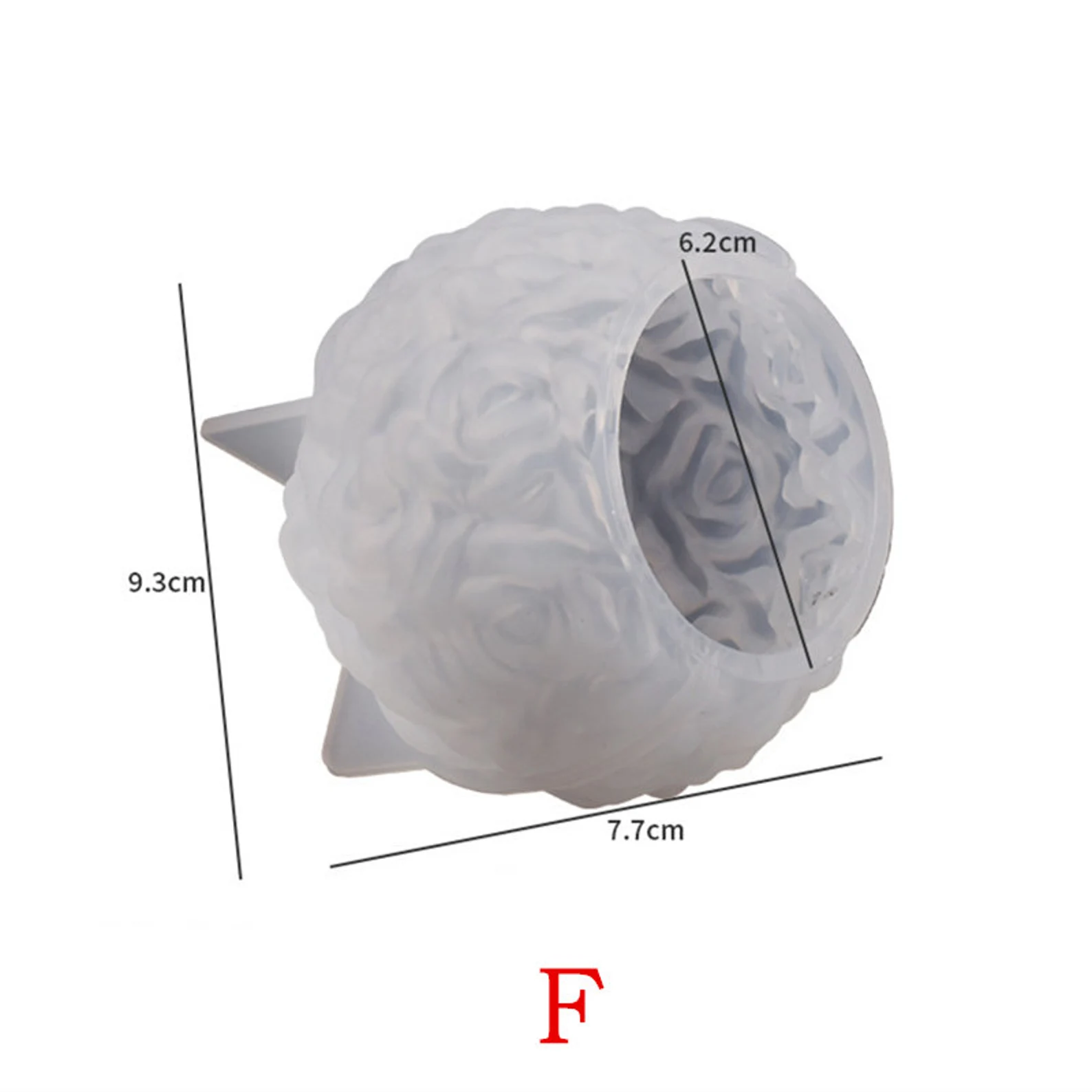 Premium Rose Flower Ball Candle Silicone Mold