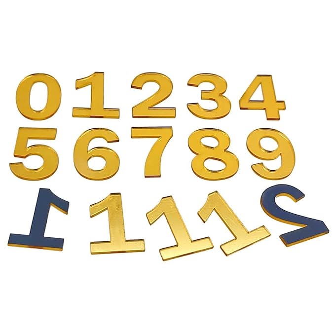 golden acrylic clock numbers 1.5 inch clock numbers acrylic clock numerals resin wall clock numbers epoxy resin clock accessories DIY clock numbers replacement clock numbers golden clock numerals wall clock repair accessories resin clock making supplies