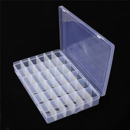 Multipurpose Clear Plastic 24/ 36 Grids Storage Box Detachable Dividers Make Up Organizer Pills Drugs Earrings Bead Jewelry Storage Box Case